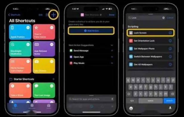 平山苹果14锁屏维修店分享iPhone14升级iOS16.4后如何创建锁屏快捷方式 
