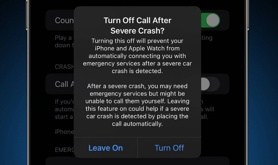 平山苹果14维修分享 iPhone 14 和 Apple Watch 上关闭崩溃检测 